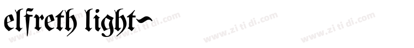elfreth light字体转换 elfreth light字体转换